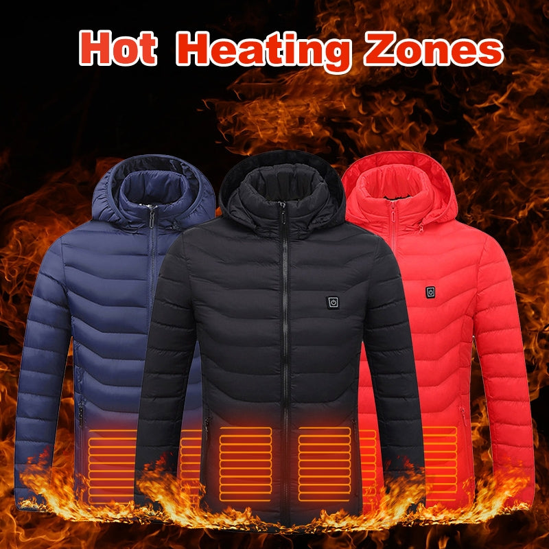 Men Electric Heating Jacket Insulated  Windbreaker