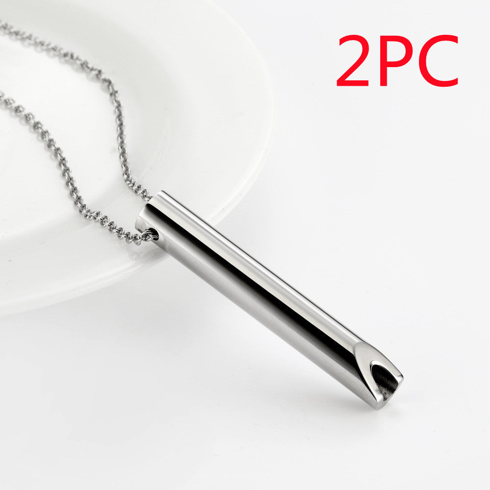 Breathing Necklace Relieve Pressure Stainless Steel