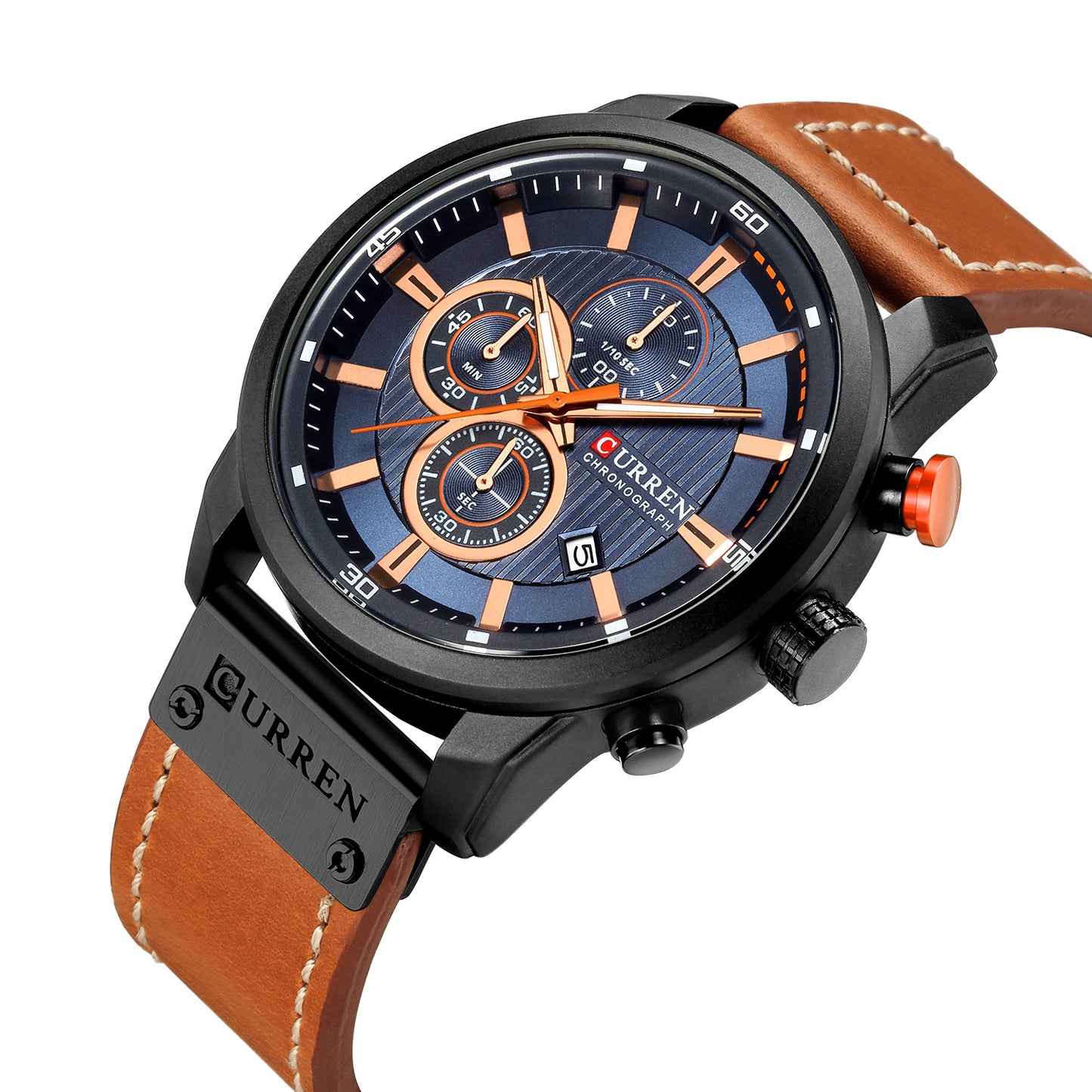 Men Waterproof  Sport  Luxury Leather  Wristwatch