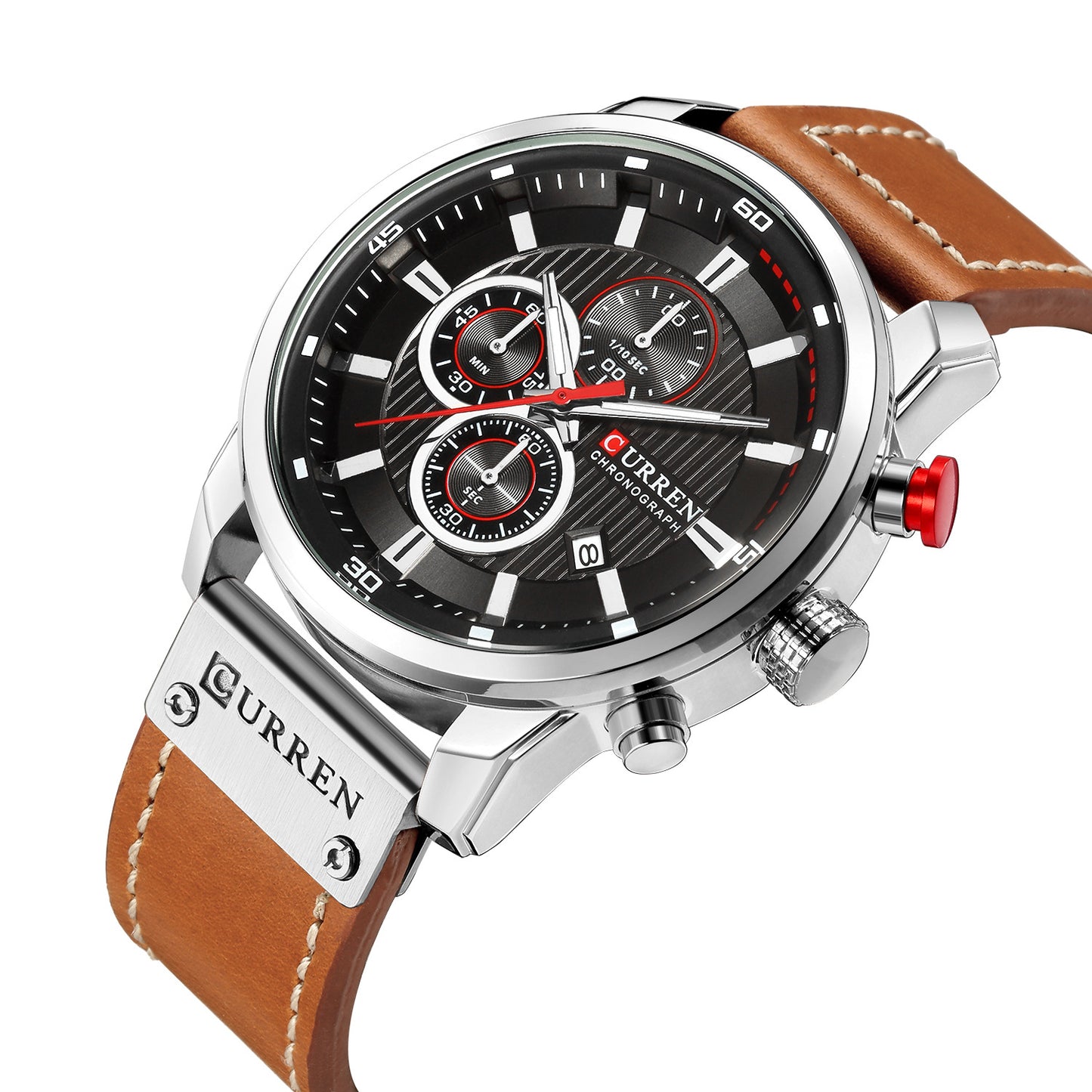 Men Waterproof  Sport  Luxury Leather  Wristwatch