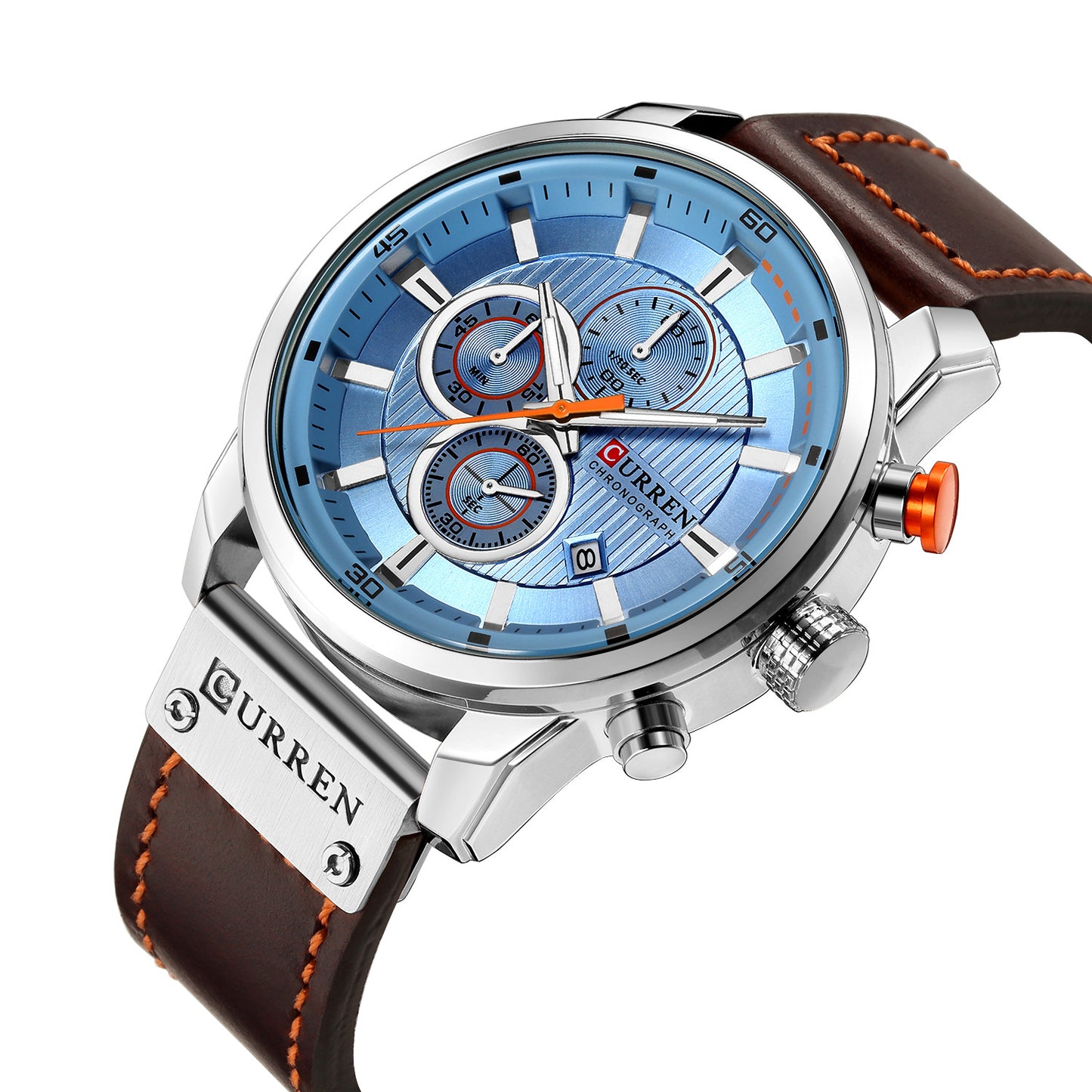 Men Waterproof  Sport  Luxury Leather  Wristwatch