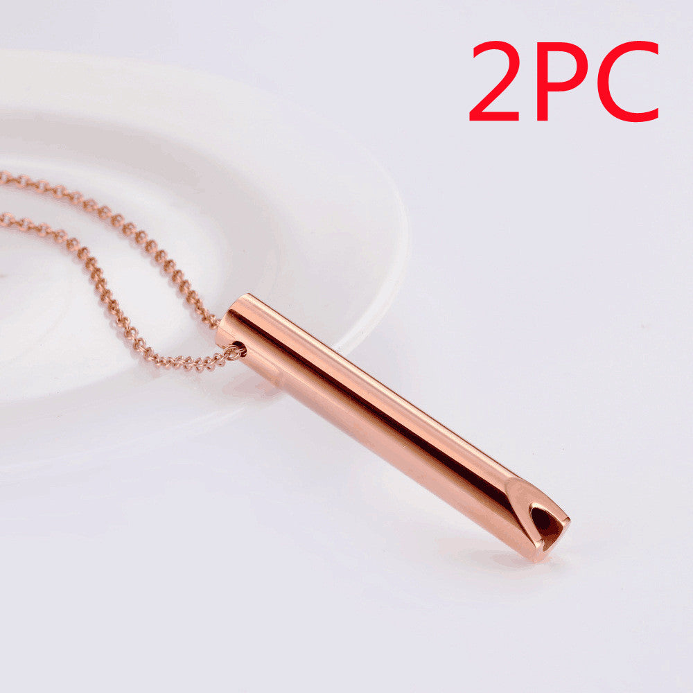 Breathing Necklace Relieve Pressure Stainless Steel