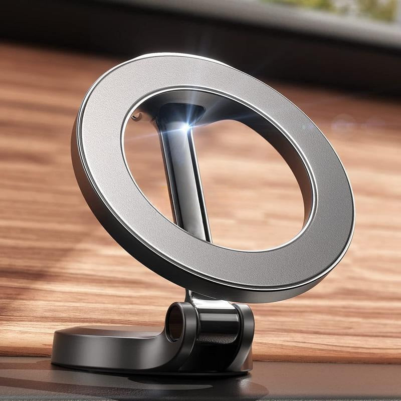 Magnetic Car Phone Mount All-Metal Foldable Phone Holder