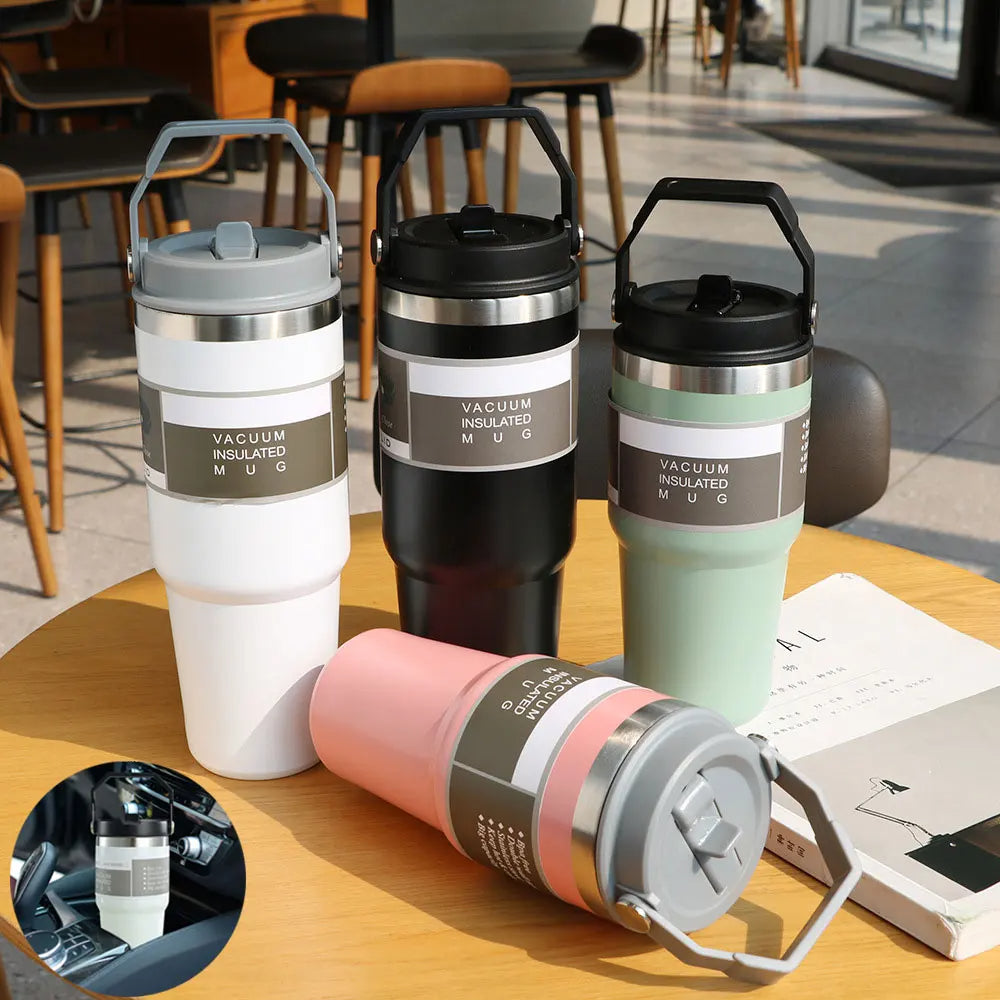 Sports Water Bottle With Handle  Stainless Steel