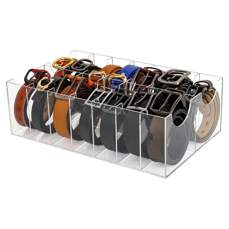 Belt Box Acrylic Transparent Magnetic  Shelf