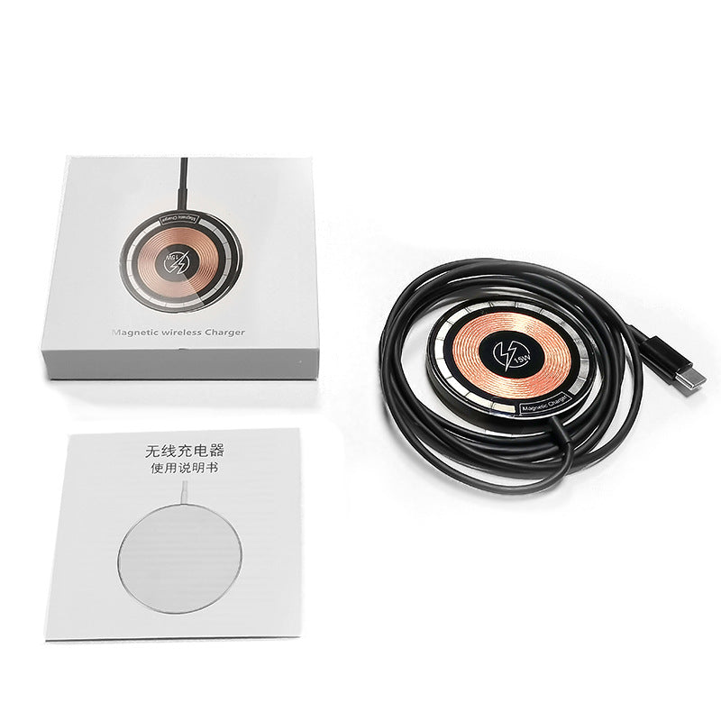 Fast Wireless Phone Charger Transparent Magnetic Desktop