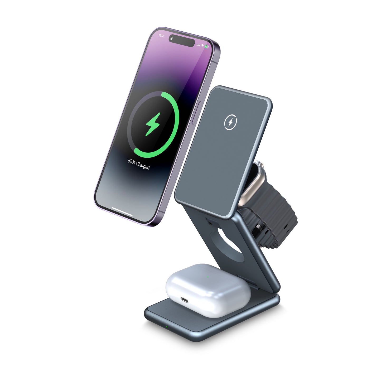 Folding Wireless Magnetic Charger 3 In 1