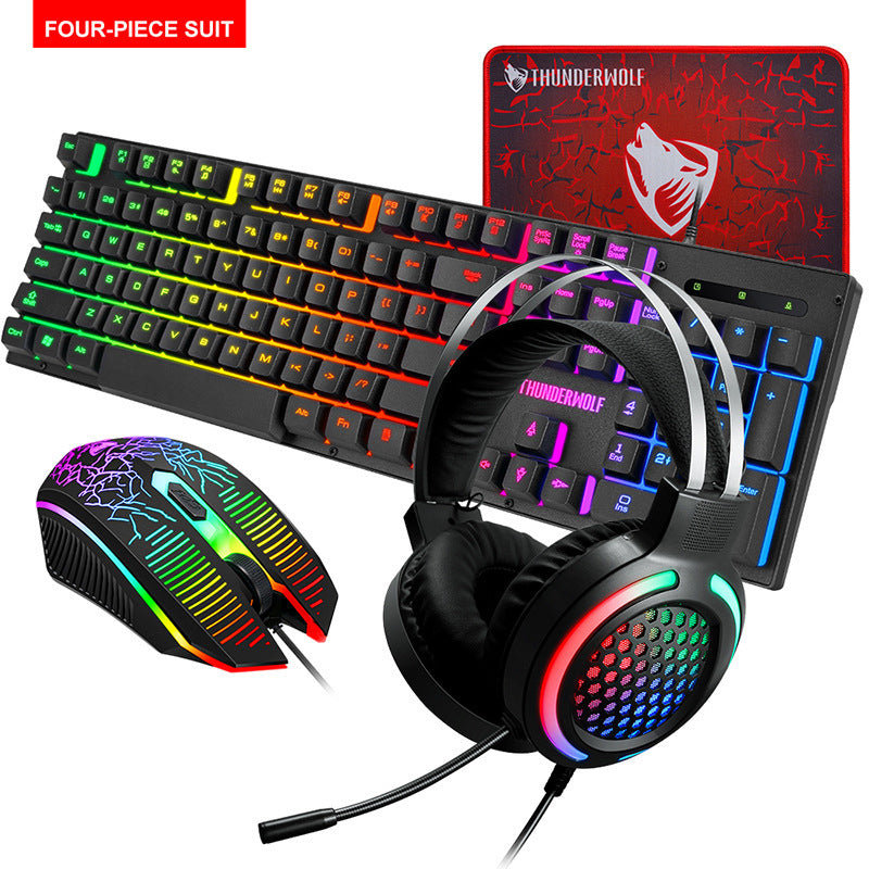 Gaming Keyboard Mouse Headset Mouse Pad