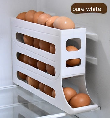 Refrigerator 4-Layer Automatic Egg Roller Sliding  Kitchen Gadgets