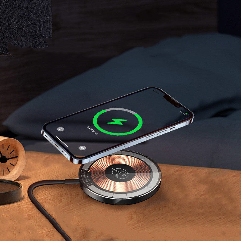 Fast Wireless Phone Charger Transparent Magnetic Desktop