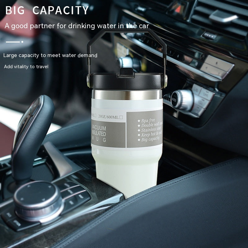 Sports Water Bottle With Handle  Stainless Steel