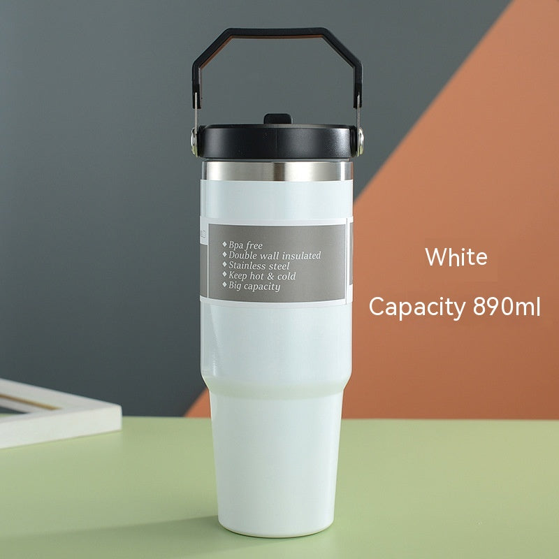 Sports Water Bottle With Handle  Stainless Steel