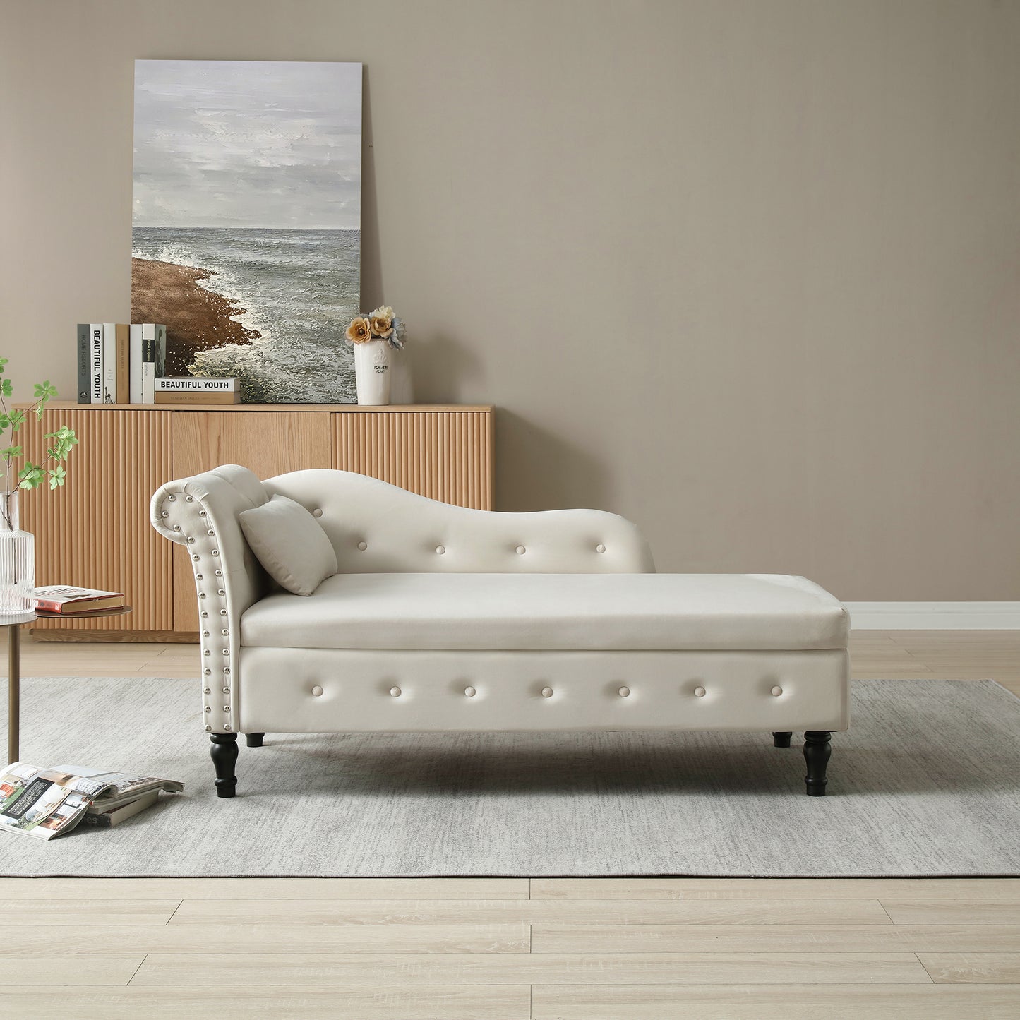 Multifunctional Velvet Chaise  friendly touch skin