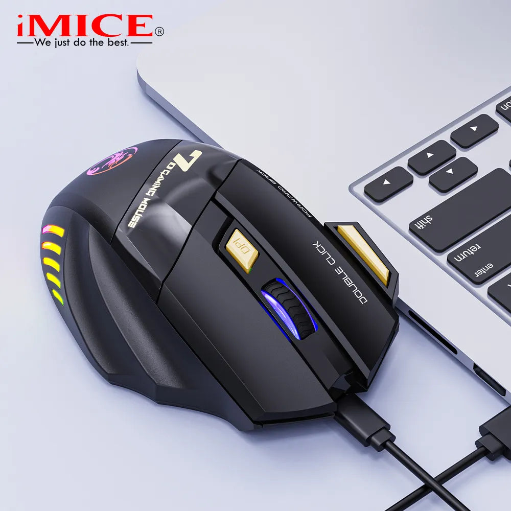 USB Gaming Mice Bluetooth Rechargeable With Light