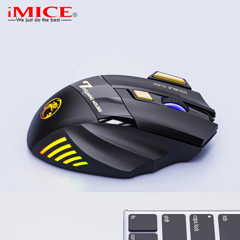 USB Gaming Mice Bluetooth Rechargeable With Light